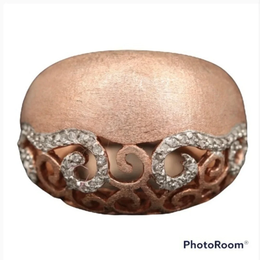 - Sterling silver CZ Dome ring